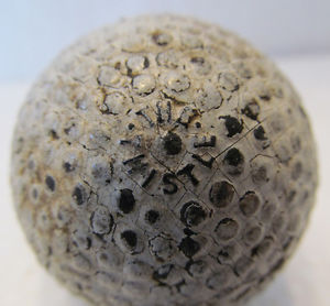 VINTAGE USED BRAMBLE GOLF BALL THE THISTLE  CIRCA 1912  GREAT NAME