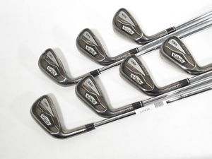 -LH- ADAMS IDEA BLACK CB3 FORGED IRONS (4-PW) w/DG S300 Steel STIFF (+1/2")