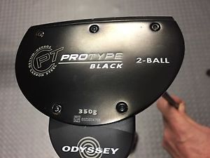 Odyssey Protype Putter Black Milled Two Ball. Black Shaft 35" RH