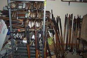 20 antique wood shaft irons