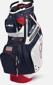 NEW 2017 Sun Mountain C-130 14-Way CART GOLF Bag, NAVY/WHITE/RED
