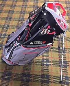 MINT 2017 SUN MOUNTAIN C-130 STAND CARRY GOLF BAG GRAY / BLACK / RED C 130