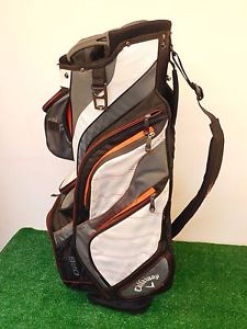 Callaway 2016 Org 14 Orange/White/Grey Cart Bag \w Rain Hood Shop Wear