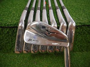 USED MIZUNO MP-4 3-PW IRON SET DYNAMIC GOLD S300 STIFF FLEX STEEL RH