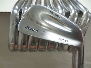 Mizuno MP 67 3-PW Iron Set Dynamic Gold S300 Stiff flex Steel Irons MP67 Used RH