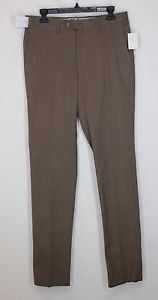 Aldo Valentini Cotton Twill Stretch SLIM Trousers Pants 38 $245 Taupe Brown E170