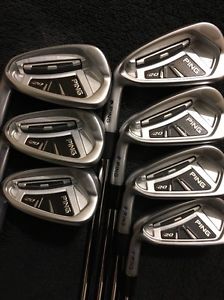 SUPER NICE!!MLH PING I20 PURPLE DOT IRONS 4-9&W(7pc)DG S300 STEEL NEW GRIPS!
