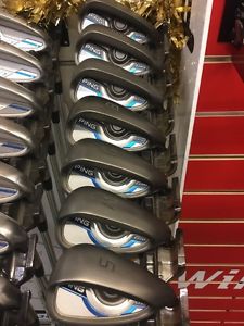 !! Display Ping GMAX Irons 5-Sw CFS Yellow Lie CFS Distance Reg Steel Shafts !!