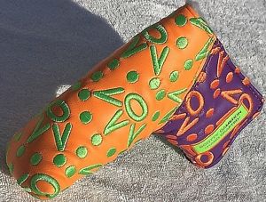 SCOTTY CAMERON Lime/Orange PATCHWORK Tour Mini Crown Wallpaper Headcover *RARE*