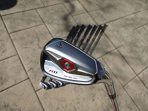 TaylorMade R11 Iron Set 4-9 PW AW steel KBS tour FST 90 R shafts 9.5+