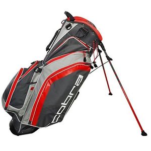 King Cobra Fly Z Stand Bag (Gray/Flame Scarlet, 9", 8-way top) NEW