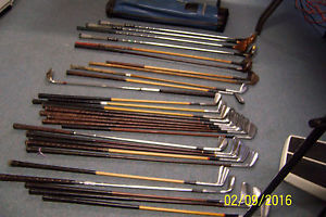 32 VINTAGE GOLF CLUBS & 1 BAG (ONE Price) 1920' to 50's  all in Ex./Good Cond.