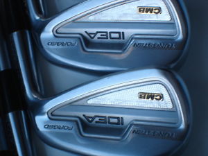 STUNNING ADAMS GOLF CMB FORGED SATIN CHROME IRON SET KBS C-TAPER 120 S