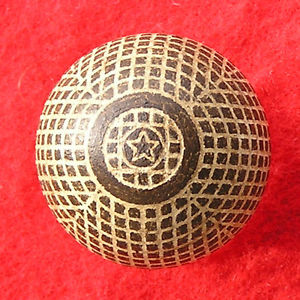 ANTIQUE GOLF BALL, GUTTA-PERCHA, GUTTY, STAR , c1890, SCARCE