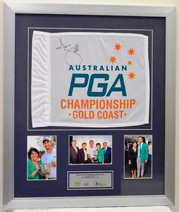 Adam Scott 2013 Australian PGA Golf Flag Signed & Framed
