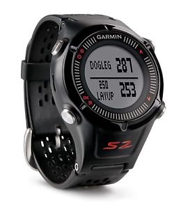 Garmin Approach S2 GPS Golf Watch with Worldwide Courses (Black) Black/Red