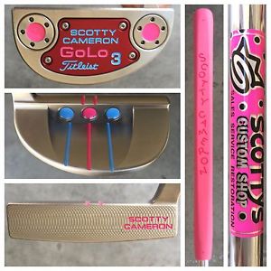 CUSTOM SHOP PINK & BABY BLUE 34 1/2 Inch Titleist Scotty Cameron GOLO 3 Putter