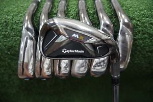"USED" TAYLORMADE M2 5-SW IRONS STIFF REAX 88HL STEEL SHAFTS 100% GENUINE