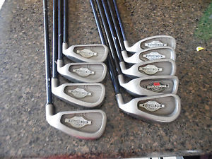 12 club Callaway Big Bertha Steelhead X-12 iron set w/Callaway woods & cart bag!
