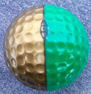 Ping Eye KARSTEN GOLD & Green Golf Ball Collector Grade *RARE* Metallic Color