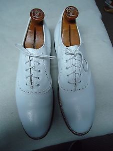 Alden White Saddle Golf Shoes Size 11 AA/B