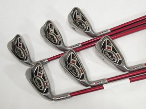 -LH- PING G15 Red Dot IRONS (5-PW) IRON SET w/ Graphite REGULAR Flex