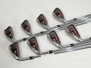 -LH- TAYLOR MADE BURNER PLUS IRONS (4-PW,SW) IRON SET w/ Steel REGULAR Flex