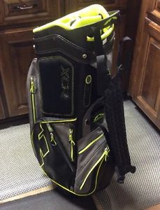 *MINT* Sun Mountain XCR CART BAG, Black/Gunmetal/Citron, 4-Way Top