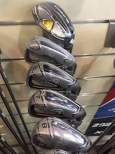 2015 Cobra Fly-Z Black Combo Iron Set 3/4H, 5-PW, GW  Stiff Flex Graphite Steel