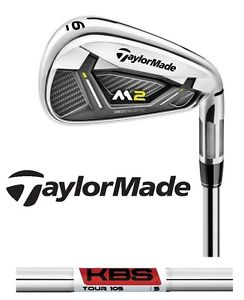 2017 Taylormade Golf M2 Irons 4-Pw+Aw Reg KBS Tour 105 Steel 1* Up +1/2" Long