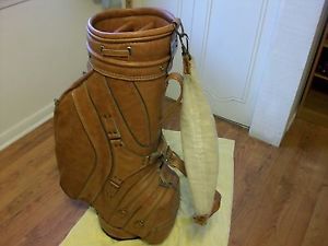 ((LOOK REDUCED))VINTAGE JACK NICKLAUS #MP-23 LEATHER(faux?) GOLF BAG