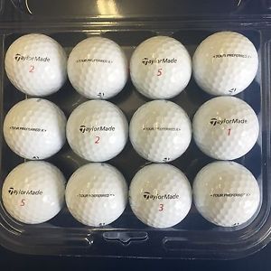 10 DOZEN 2015 TAYLOR MADE TOUR PREFERRED X MINT CONDITION USED GOLF BALLS AAAAA