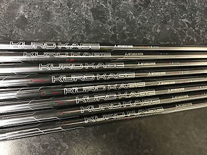 USED SET OF MITSUBISHI RAYON KURO KAGE AMC TINI STIFF GRAPHITE IRON SHAFTS 4-SW