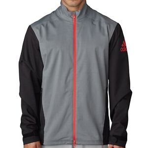 Adidas Golf 2017 Climaproof Brezo Chaqueta Impermeable Lluvia (Vista Gris/Negro)