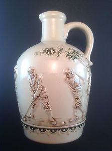 Antique Golf Ceramic - Rare - Gerz Liquor Bottle C1900