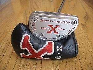 SCOTTY CAMERON TITLEIST RED X2 LAWSUIT MALLET 3 DOT PUTTER 35" HEADCOVER PGA