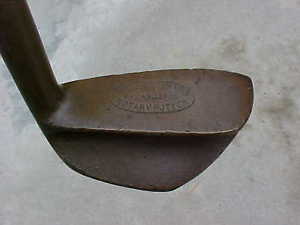 RARE Hickory Wood Shaft Willie Dunn's "Rotary"Putter - Pat. Apl'd For