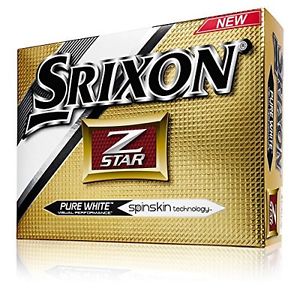 (6-Dozen) SRIXON Z STAR SPIN SKIN Pure White GOLF BALLS **Brand New**