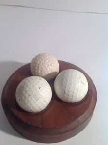 Antique Vintage Lot Mesh Early Dimple Pattern 3 Golf Balls One Is A lynx