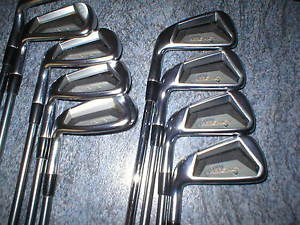 Superb set of 9 LEFT HAND Callaway Legacy golf irons 7 with ACCRA PURE 80i shaft