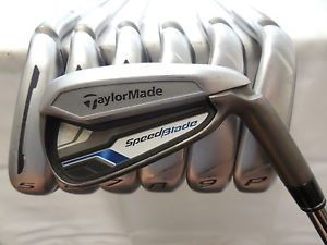 TaylorMade Speedblade 4-PW Iron set 85G Regular flex Steel Irons Used RH