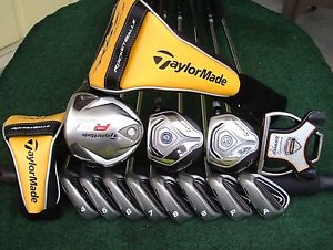 TaylorMade R9 Nike Irons Driver Woods Putter Complete Golf Club Set Mens RH Set