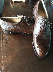 $1400 Tour Issue Classic/Exotic Walter Genuin Ostrich Golf Shoes 12m Make Offers