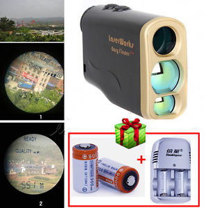 1000m Laser Range Finder Distance Speed Measuring Hunting Golf+Battery&Charger