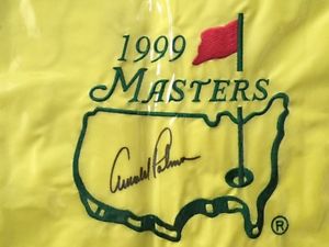 AUGUSTA NATIONAL 1999 MASTERS GOLF FLAG  Autographed by Arnold Palmer (NEW)