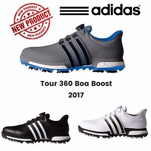 "NEW 2017" Adidas Mens Tour 360 Boa Boost Waterproof Spiked Golf Shoes Pro Tour