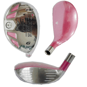 NEW PINK LADIES ALL HYBRID RESCUE LADY HYBRIDS WOMENS FULL SET 3-SW GOLF CLUBS