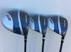 Womens Graphite Slice Killer Turbo Power Aim Offset 12*,3 & 5 wood golf set