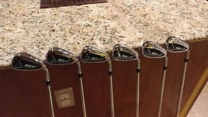 2017 TAYLORMADE M2 IRONS 5-PW STIFF / USED 1 ROUND / ABSOLUTE MINT CONDITION