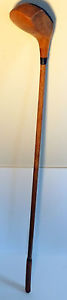 3 LEFT HAND ANTIQUE HICKORY SHAFT GOLF CLUBS